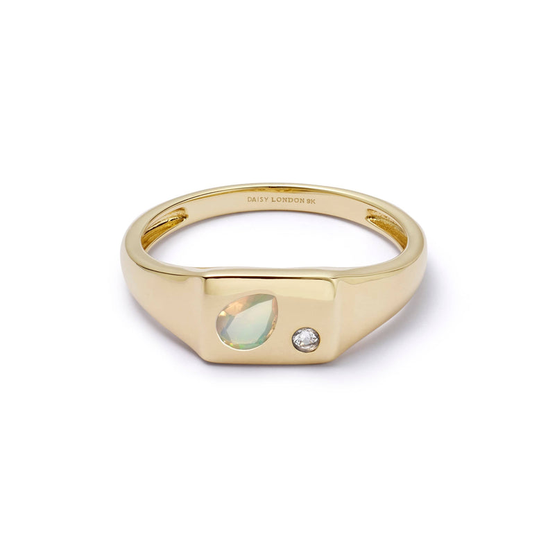 Estée Lalonde Birthstone Signet Ring 9ct Solid Gold recommended