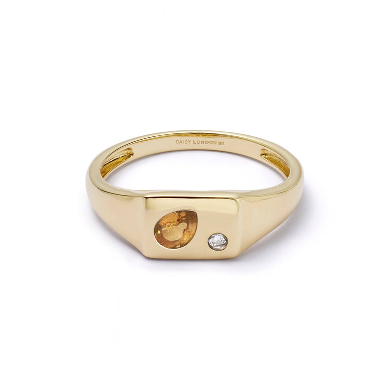 Estée Lalonde Birthstone Signet Ring 9ct Solid Gold recommended