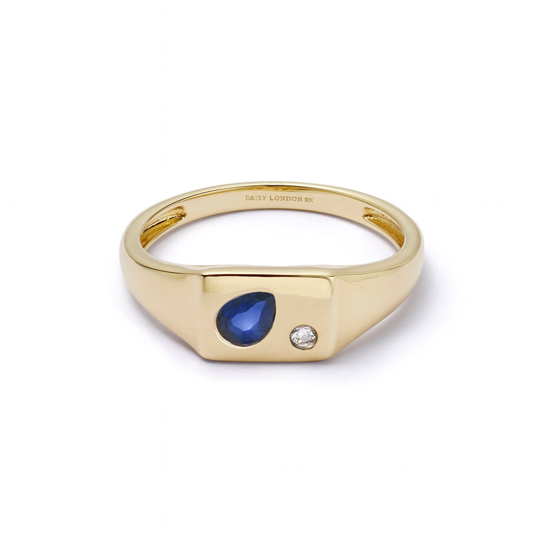 Estée Lalonde Birthstone Signet Ring 9ct Solid Gold recommended