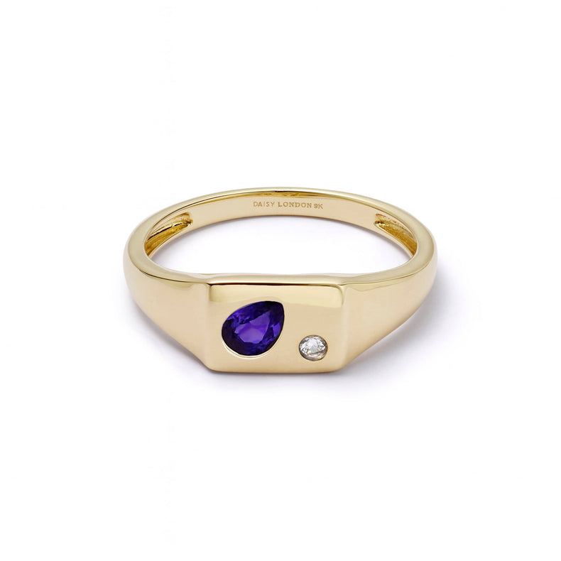 Estée Lalonde Birthstone Pinky Ring 9ct Solid Gold recommended