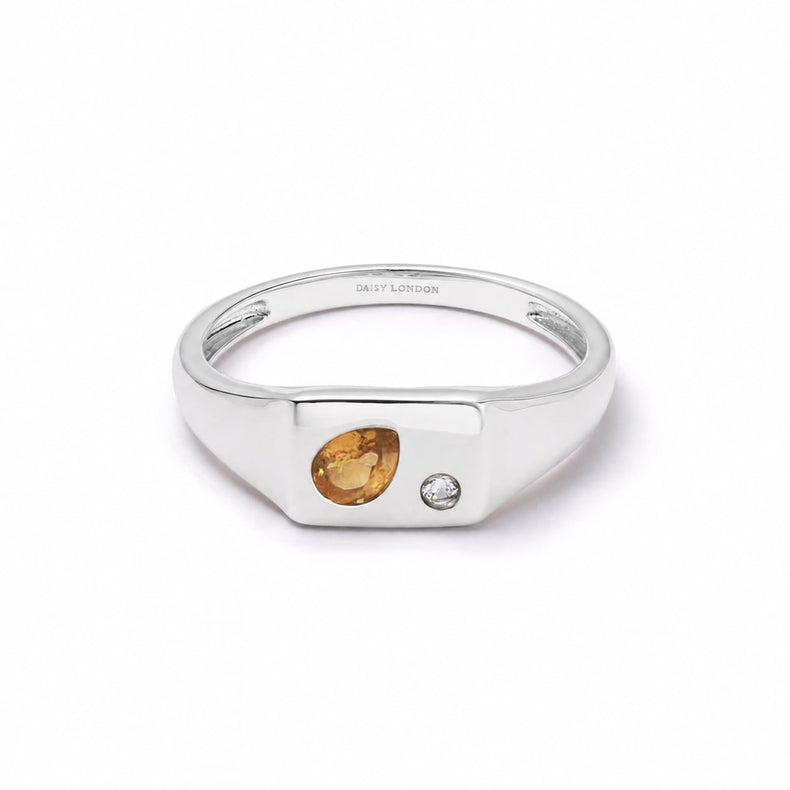 Estée Lalonde Birthstone Signet Ring Sterling Silver recommended