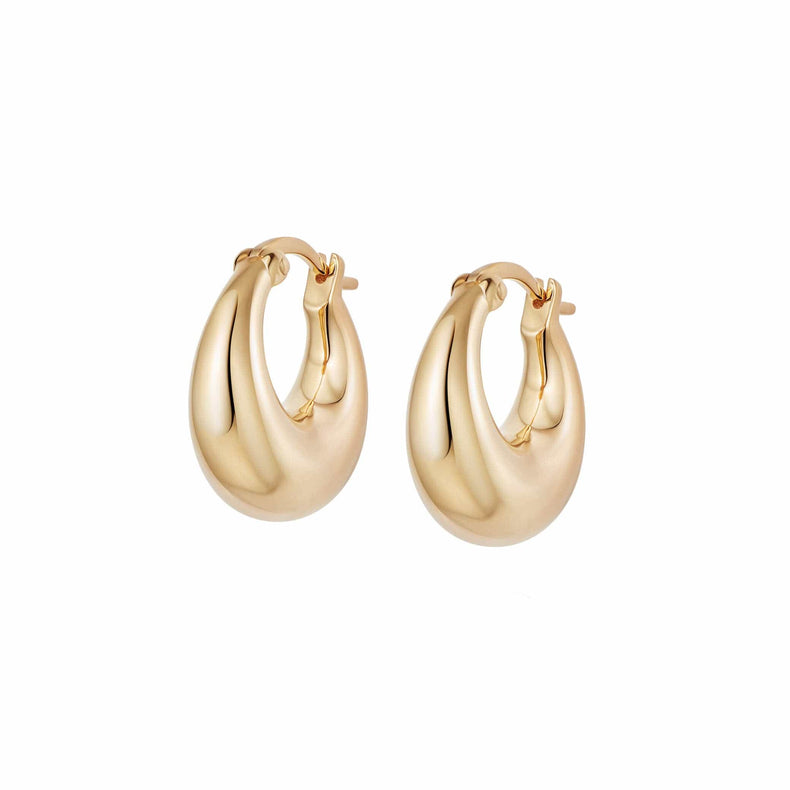 Estée Lalonde Bold Dome Huggie Earrings 18ct Gold Plate recommended