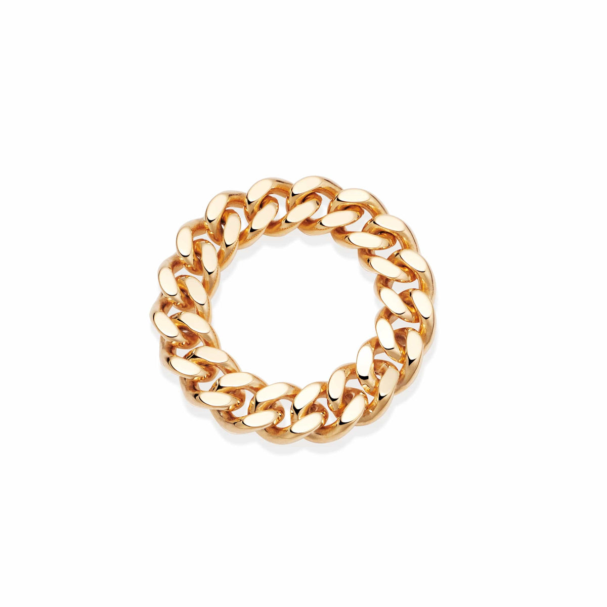 Estée Lalonde Chunky Curb Chain Ring 18ct Gold Plate – Daisy London