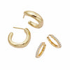 Estée Lalonde Chunky Hoops & Fine Pavé Huggie Earring Stack