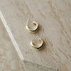 Estée Lalonde Chunky Organic Hoop Earrings 18ct Gold Plate