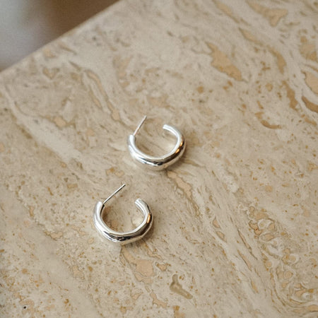 Estée Lalonde Chunky Organic Hoop Earrings Sterling Silver recommended
