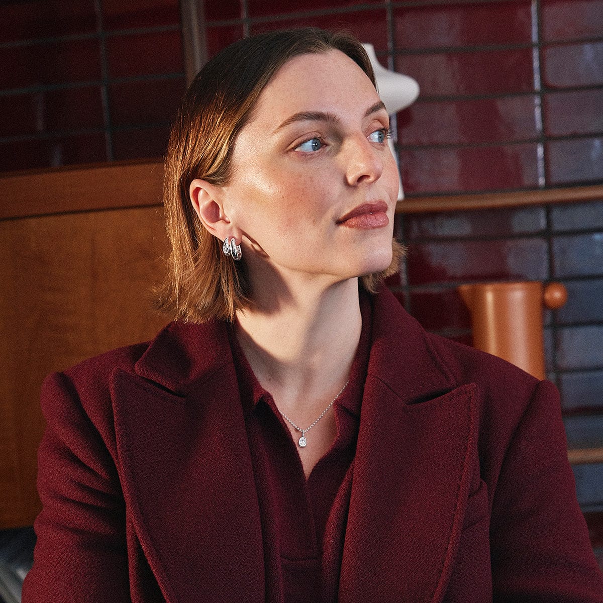 Estée Lalonde Chunky Organic Hoop Earrings Sterling Silver