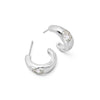 Estée Lalonde Chunky Sapphire Hoop Earrings Sterling Silver