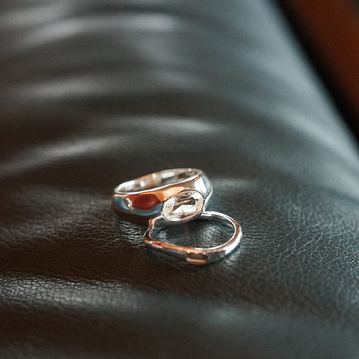 Estée Lalonde Chunky Sapphire Ring Sterling Silver