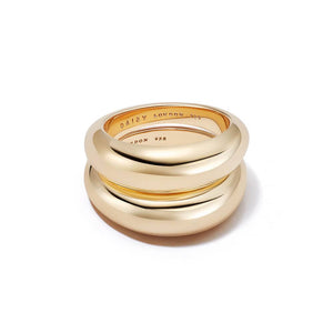 Estée Lalonde Duo Dome Layering Set 18ct Gold Plate recommended