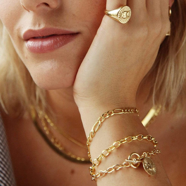 Estée Lalonde Figaro Chain Bracelet 18ct Gold Plate