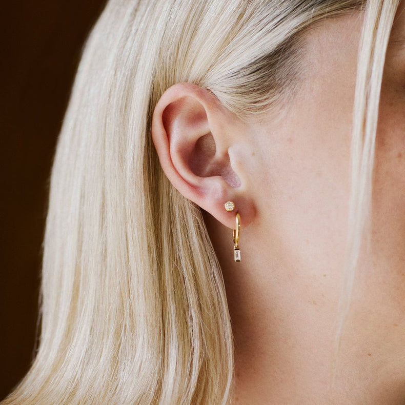 Estée Lalonde Fine Diamond Luna Stud Earrings 14ct Solid Gold