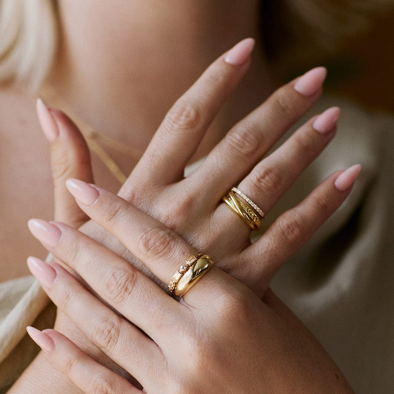 Estée Lalonde Fine Pavé Ring 14ct Solid Gold