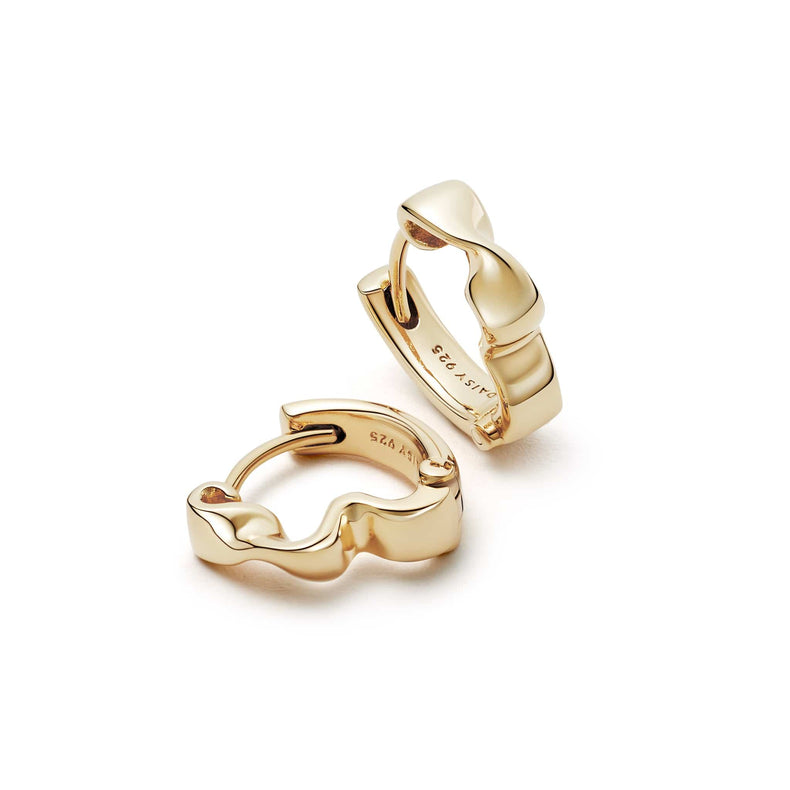 Estée Lalonde Flow Huggie Hoop Earrings 18ct Gold Plate recommended
