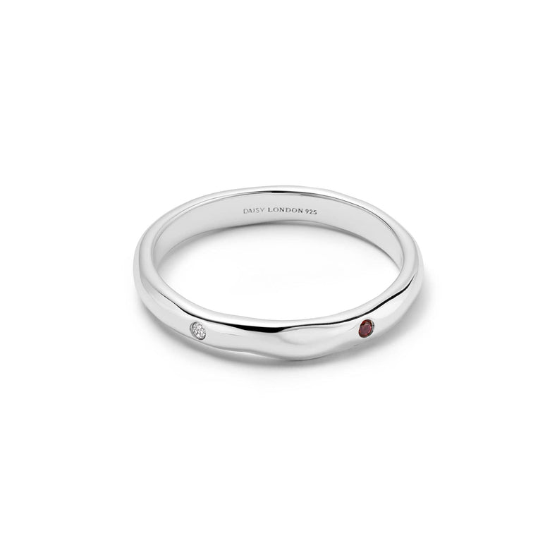 Estée Lalonde Garnet & Sapphire Band Ring Sterling Silver recommended