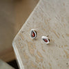 Estée Lalonde Garnet Teardrop Studs Sterling Silver