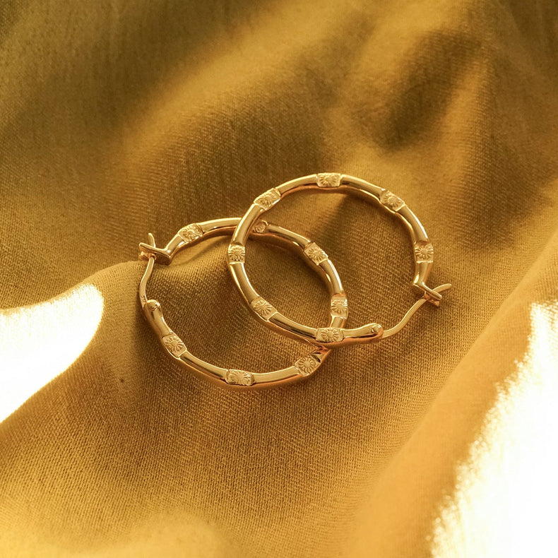 Estée Lalonde Goddess Glow Hoop Earrings 18ct Gold Plate