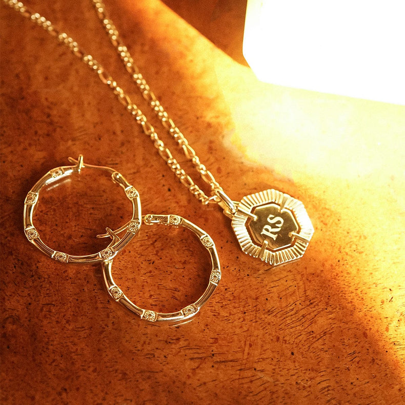 Estée Lalonde Goddess Glow Hoop Earrings 18ct Gold Plate