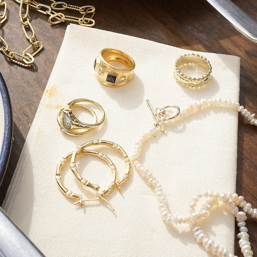 Estée Lalonde Goddess Glow Hoop Earrings 18ct Gold Plate