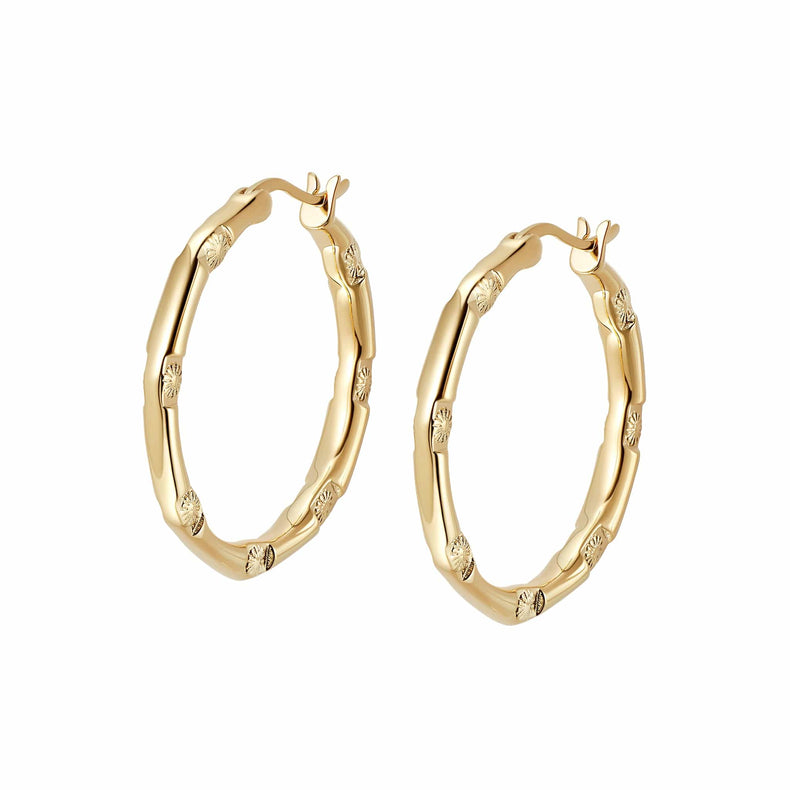 Estée Lalonde Goddess Glow Hoop Earrings 18ct Gold Plate recommended