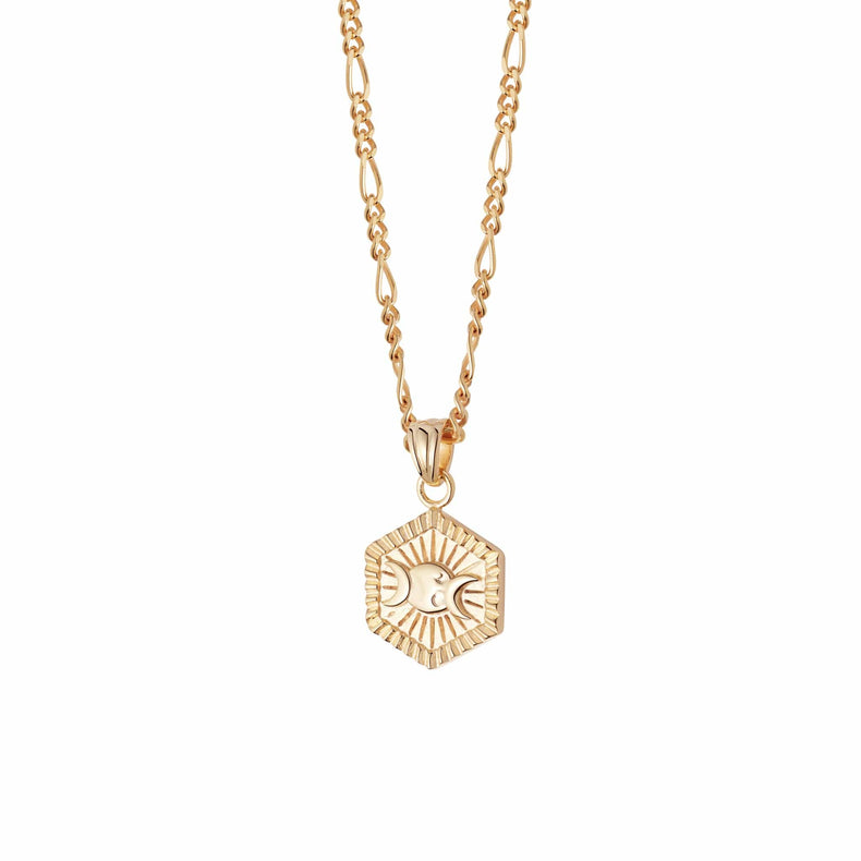 Estée Lalonde Goddess Hexagonal Necklace 18ct Gold Plate recommended