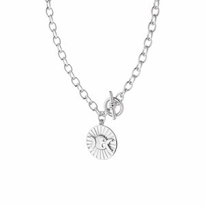 Estée Lalonde Goddess Medallion T Bar Necklace Sterling Silver recommended