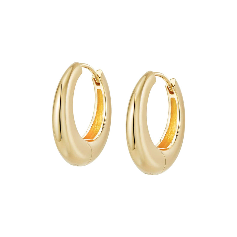 Estée Lalonde Maxi Dome Hoop Earrings 18ct Gold Plate recommended