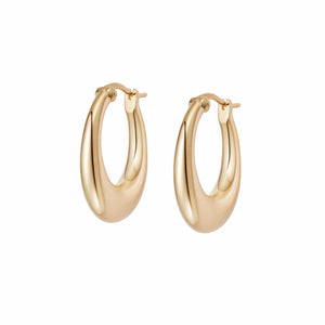 Estée Lalonde Maxi Ellipse Hoop Earrings 18ct Gold Plate recommended