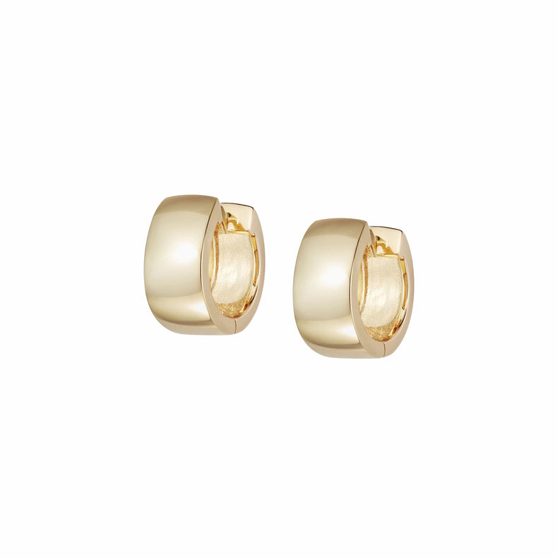 Estée Lalonde Mini Bold Huggie Earrings 18ct Gold Plate recommended