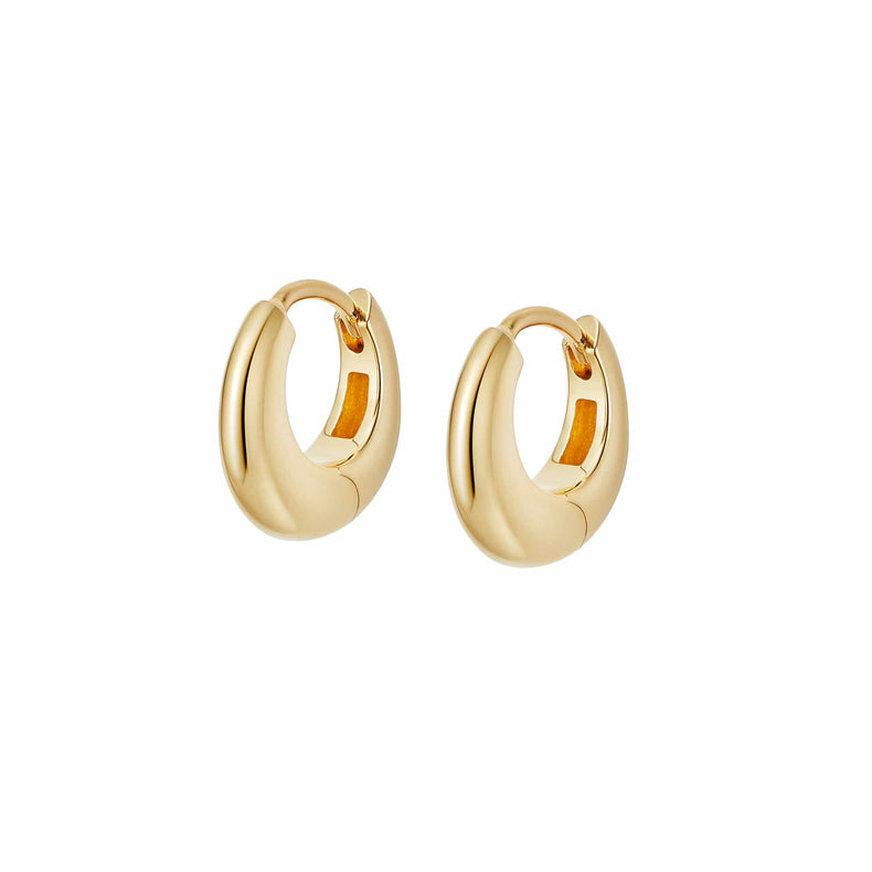 Estée Lalonde Mini Dome Huggie Earrings 18ct Gold Plate recommended