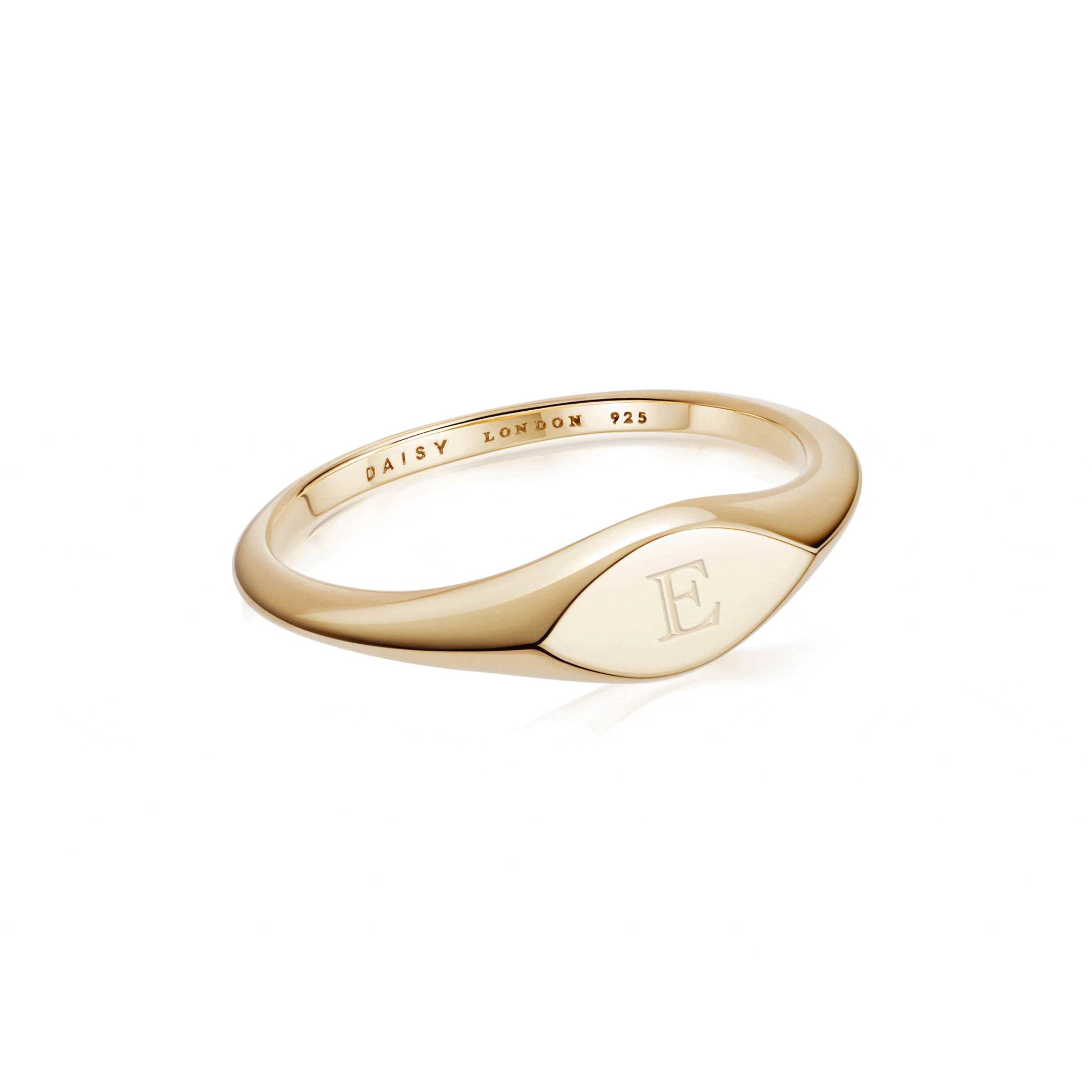 Estée Lalonde Mini Signet Ring 18ct Gold Plate – Daisy London