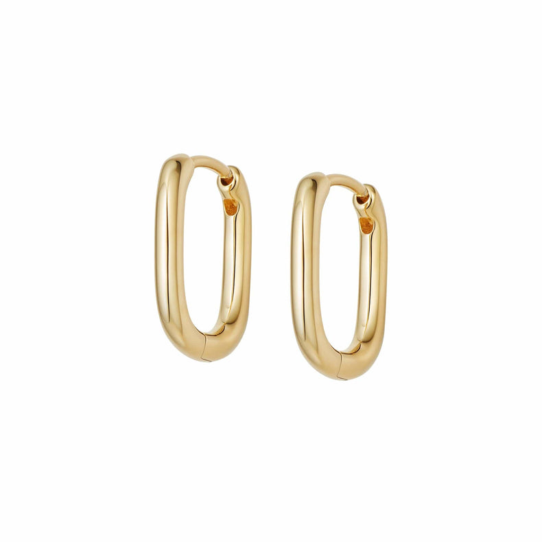 Estée Lalonde Mini Square Hoop Earrings 18ct Gold Plate recommended