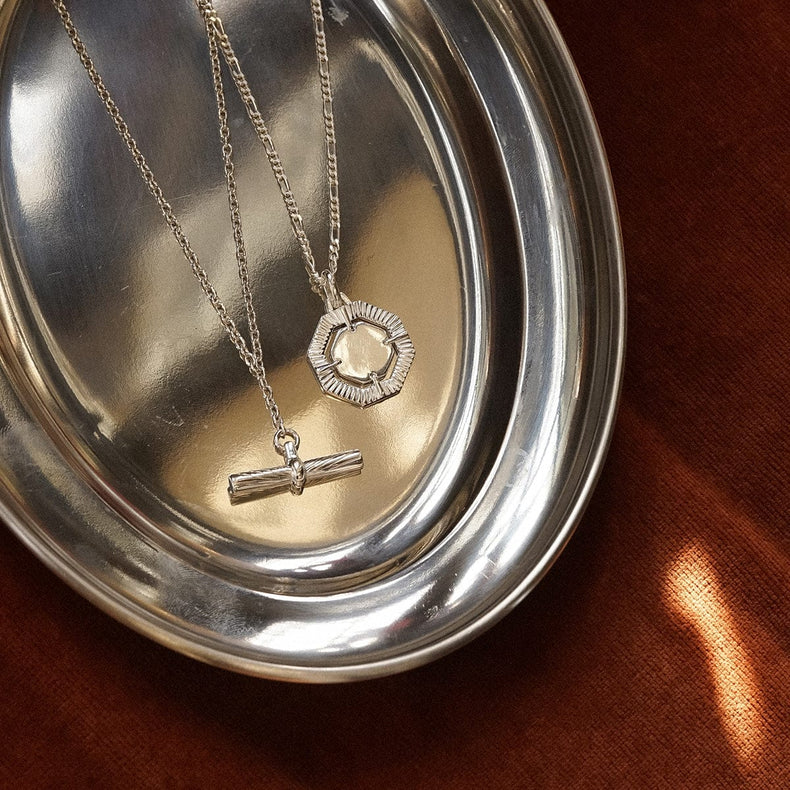 Estée Lalonde Modern Heirloom Necklace Layering Set Sterling Silver