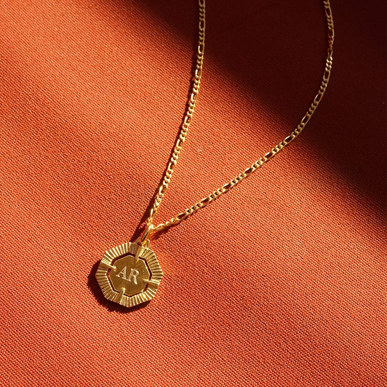 Estée Lalonde Octagonal Necklace 18ct Gold Plate