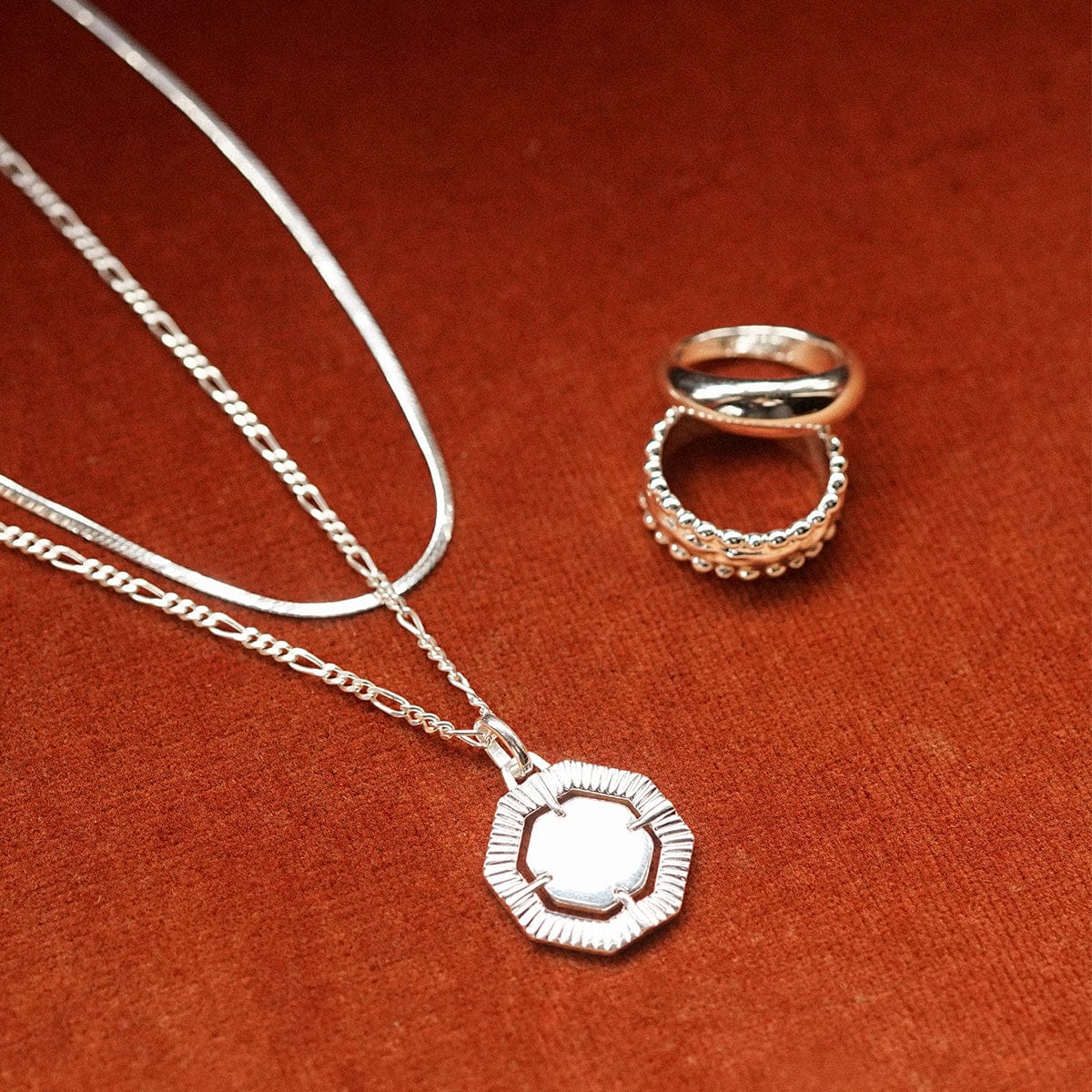 Estée Lalonde Octagonal Necklace Sterling Silver