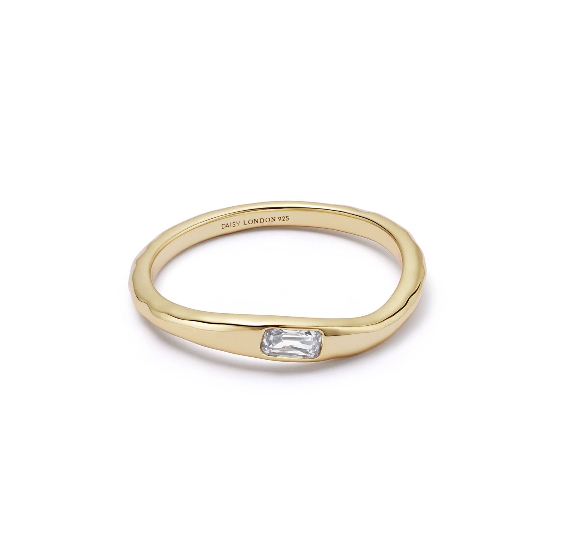 Estée Lalonde Organic Sapphire Stacking Ring 18ct Gold Plate