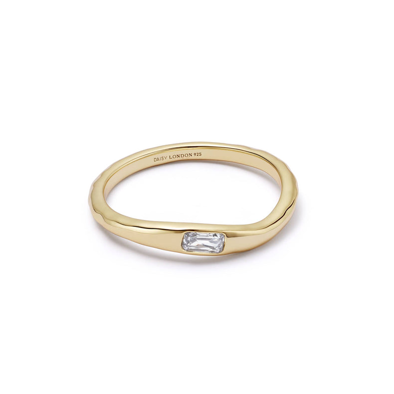 Estée Lalonde Organic Sapphire Stacking Ring 18ct Gold Plate recommended