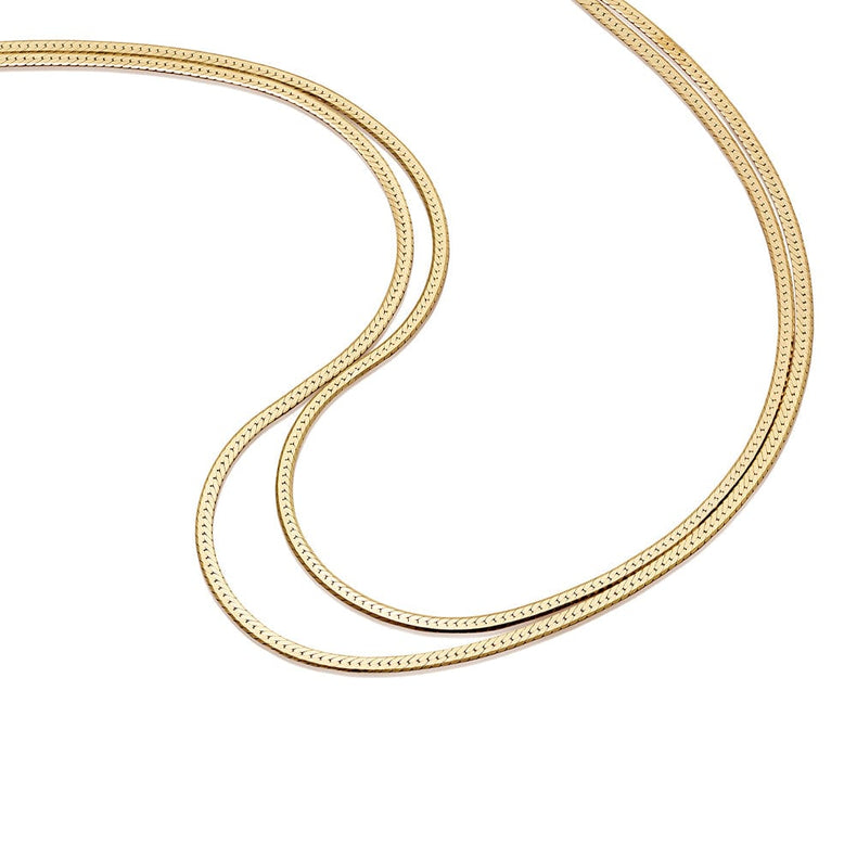 Estée Lalonde Parallel Snake Chain Necklace 18ct Gold Plate recommended