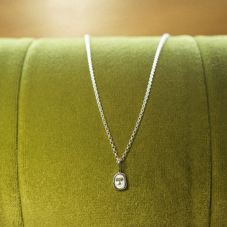 Estée Lalonde Sapphire Charm Pendant Sterling Silver