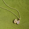 Estée Lalonde Sapphire Locket Necklace 18ct Gold Plate