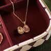 Estée Lalonde Sapphire Locket Necklace 18ct Gold Plate