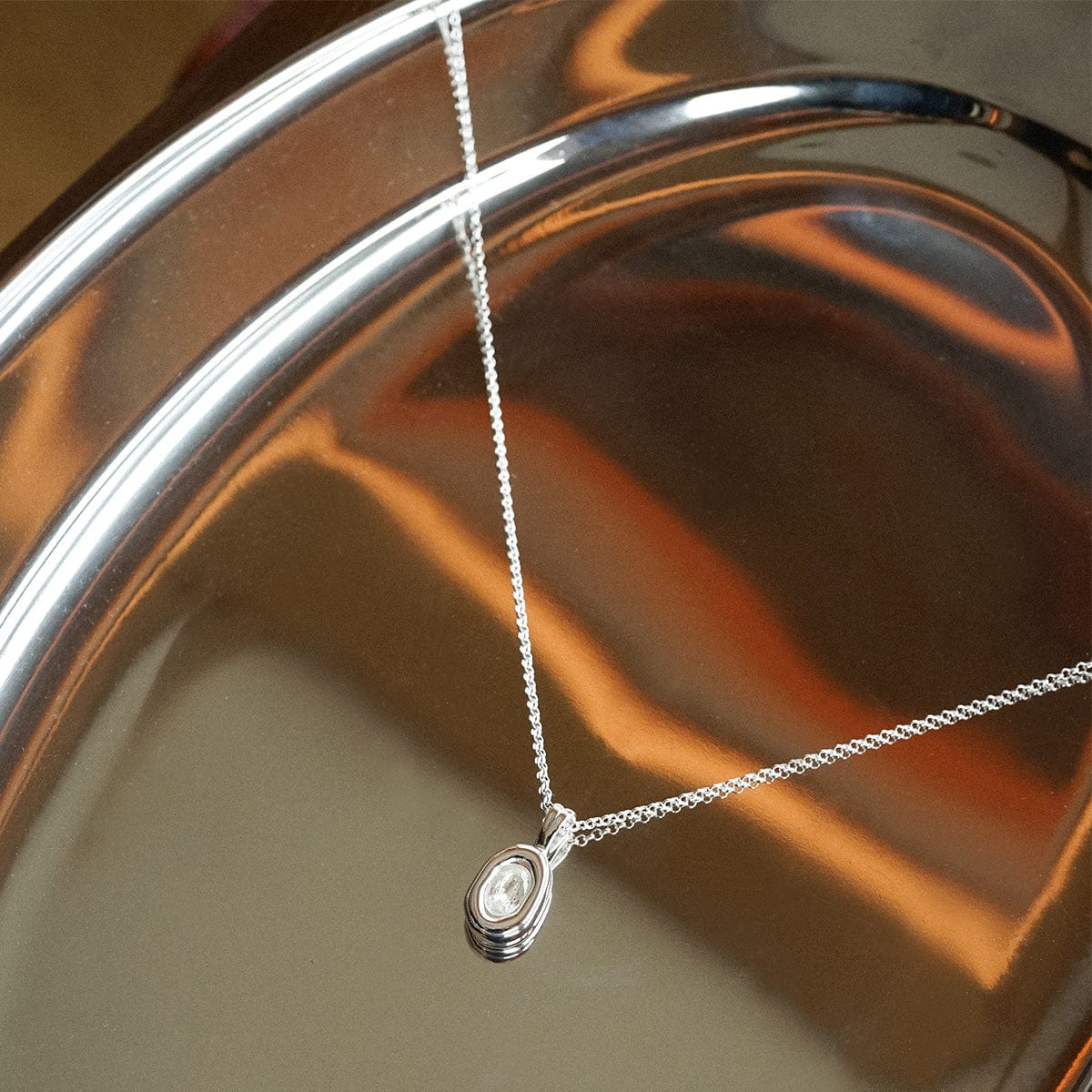 Estée Lalonde Sapphire Locket Necklace Sterling Silver