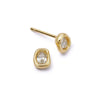 Estée Lalonde Sapphire Organic Stud Earrings 18ct Gold Plate