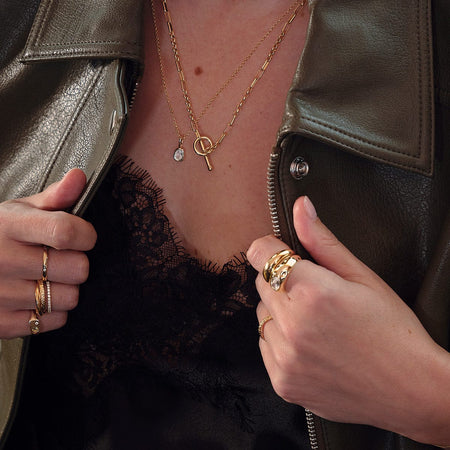 Estée Lalonde Sapphire Pendant Necklace 18ct Gold Plate recommended