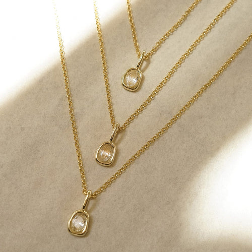 Estée Lalonde Sapphire Pendant Necklace 18ct Gold Plate