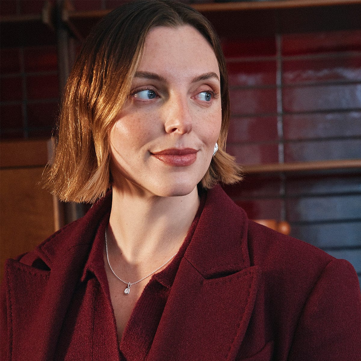 Estée Lalonde Sapphire Pendant Necklace Sterling Silver