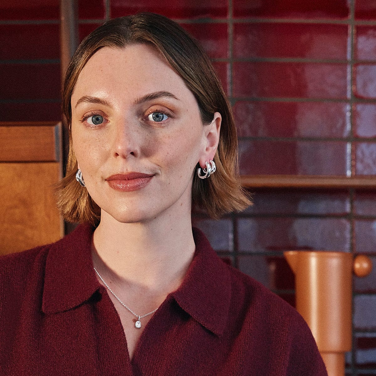 Estée Lalonde Sapphire Pendant Necklace Sterling Silver