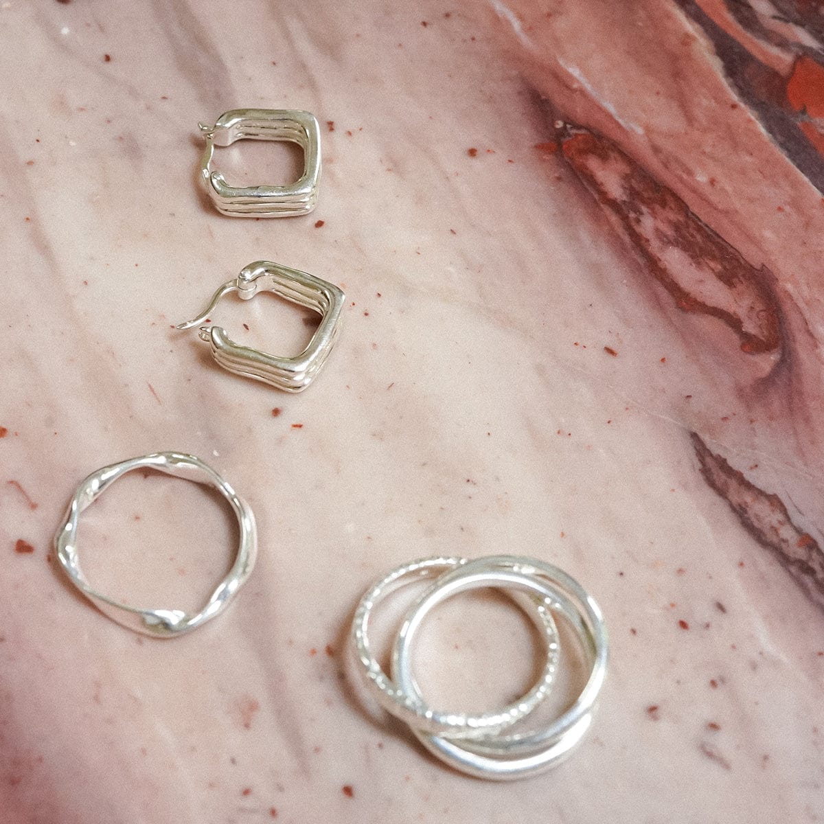 Estée Lalonde Sisterhood Hoop Earrings Sterling Silver