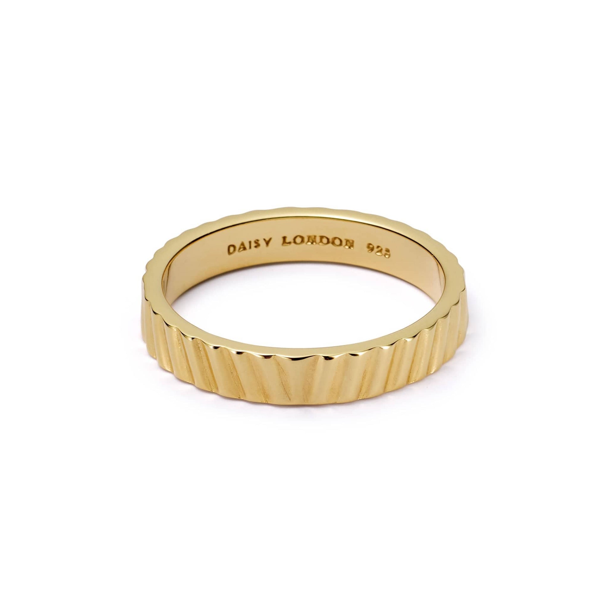 Estée Lalonde Sunburst Chunky Stacking Ring 18ct Gold Plate