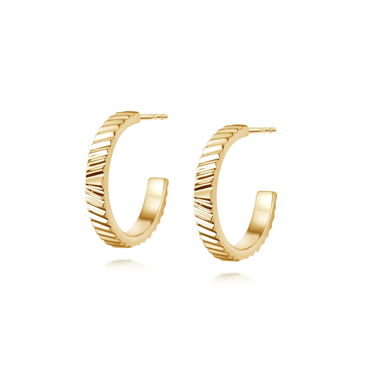 Estée Lalonde Sunburst Midi Hoop Earrings 18Ct Gold Plate – Daisy London